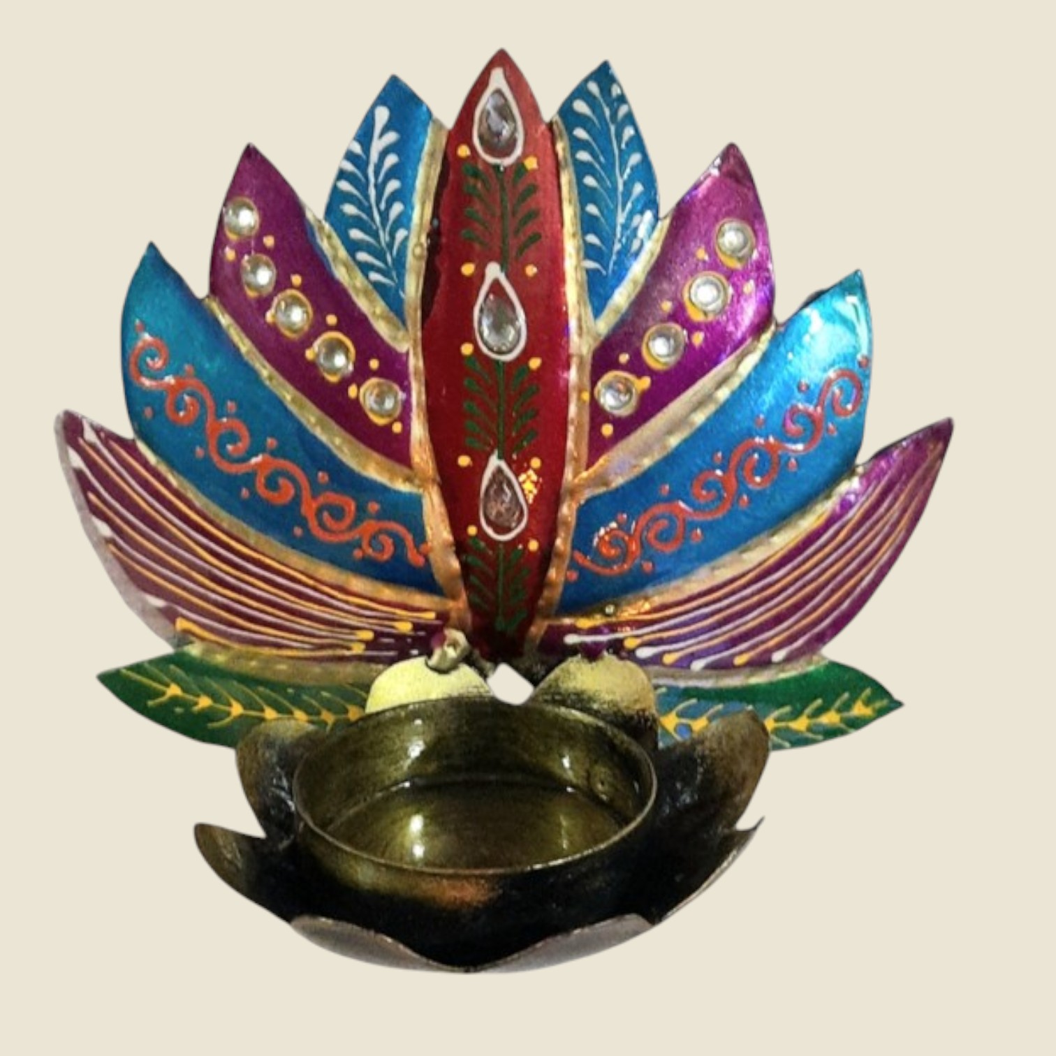 Handicraft Lotus Candle  -  With LED