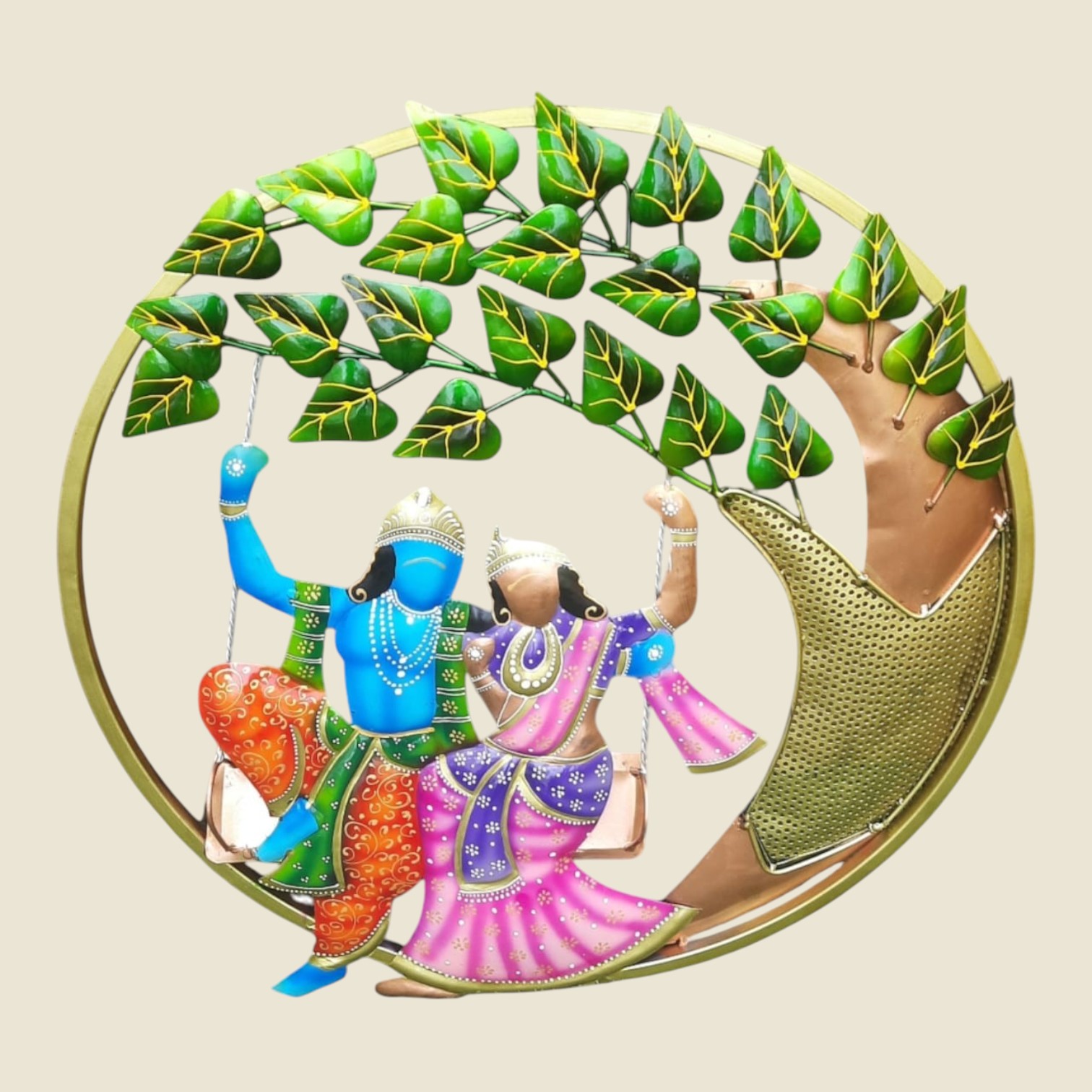 Radha-Krishna On Swing